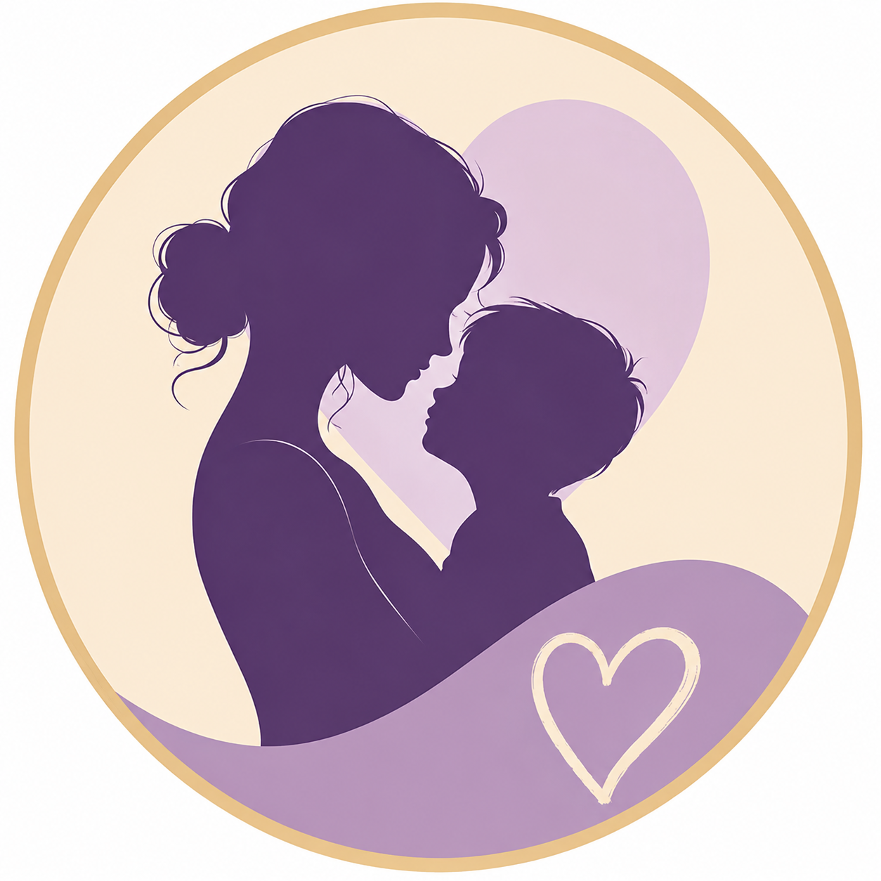 Ilustração de mãe e bebê